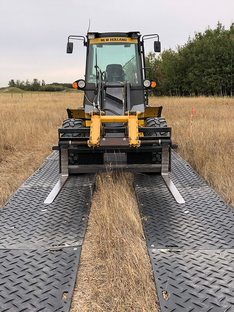 Ground protection for wind and solar energy installation sites